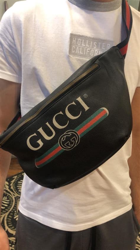 gucci fanny pack outfit men|trendy waist bags for men.